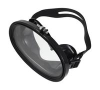 FUNOMOCYA Gafas de Buceo Antivaho Lente Única Ovalada de Vidrio Templado, Marco PP Negro, de Snorkel para Adultos y Pesca, UV y Ajuste Cómodo para Natación y Deportes Acuáticos