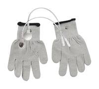 FUNOMOCYA Guantes Eléctricos de Terapia con Fibra Plateada Guantes de Masaje de Algodón con Cables de Conversión Talla Compatibles con Electrodos para Dedos y Magnetoterapia Casa