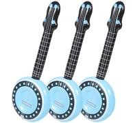 FUNOMOCYA Instrumento Inflable para 3 Piezas PVC 70 CM Banjo Juguete Musical para Fiestas Infantiles y Utilería Escénica Accesorio de Actuación Ligero y Portátil