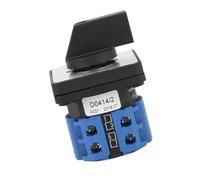 FUNOMOCYA Interruptor de Conmutación Giratorio Posiciones Azul Compacto y Seguro para Control Motor y Circuitos Multi Señal
