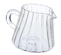 FUNOMOCYA Jarra Cristal Pequeña de Vidrio Borosilicato 200ml para Leche y Café, Adecuado para Espumar Leche en Restaurante o Cafetería