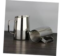 FUNOMOCYA Jarra Leche Acero Inoxidable con Diseño Boca Biselada Taza Leche Espumadora para Latte Art y Cappuccino Taza Café sin Asa Elegante y Resistente