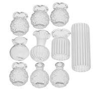 FUNOMOCYA Jarrones Miniatura para Muñecas Diseño Transparente Accesorios Decorativos para Micro Paisajes para Decoración de Jardín Casas de Muñecas y Proyectos DIY Creativos