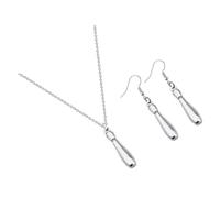 FUNOMOCYA Joyas para Mujeres con Collar y Pendientes de Bolos Diseño Resistente y Elegante para Fiestas Bodas y Promesas Regalo para Amantes del Boliche