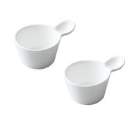 FUNOMOCYA Juego de 2 Tazas de Cerámica de Color Claro para Salsa, Acabado Fino y Seguro, Adecuado para Servir Kétchup y Salsas en Cocina Occidental