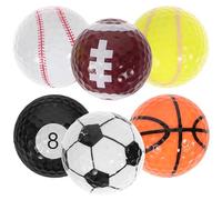 FUNOMOCYA Juego de 6 Balones de Golf de Goma para Entrenamiento Colores Aleatorios Caja de PVC Balones de Minigolf y Práctica para Golfistas Accesorio Deportivo para Color