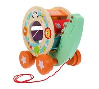 FUNOMOCYA Juguete de Madera para Figuras Geométricas para Clasificar y Arrastrar Educativo para Bebés Desarrollo de Habilidades Motoras y Reconocimiento de Formas y Colores