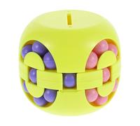 FUNOMOCYA Juguete Educativo Giratorio Cubo Puzzle Rotatorio Antiestrés con Hucha Color Aleatorio para Estimula Habilidades y Concentración Color Aleatorio Color Aleatorio