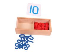 FUNOMOCYA Juguete Educativo Montessori de Madera para Interactivo de Cálculo con Números y Fichas Coloridas Ayuda Didáctica para Matemáticas Primaria