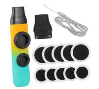 FUNOMOCYA Kazoo Portátil Pequeño de Color Degradado Azul-verde Ajuste de Tono Doble, Instrumento Musical para Niños y Acompañamiento de Guitarra y Ukelele, Adecuado para Uso Exterior