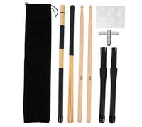FUNOMOCYA Kit Completo de Percusión con Baquetas de Madera Llave de Afinación para Batería y Bolsa de Almacenamiento Set Multifuncional para Principiantes y Músicos Jóvenes