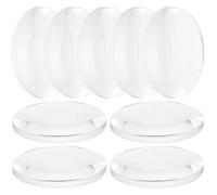 FUNOMOCYA Kit de 60 Lentes Convexas Dobles de Acrílico Transparentes para Enseñanza Óptica y Proyectos Diy, Herramienta Básica para Física y Estimulación Cognitiva