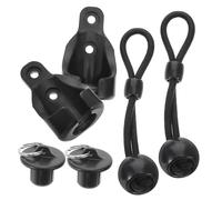 FUNOMOCYA Kit de Herrajes para Cortinas con Soporte de Barra Ajustable Cuerda para Estores Enrollables Accesorios Antideslizantes con Bola Elástica para Fijación y Protección contra Viento