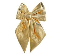 FUNOMOCYA Lazo Grande Dorado de Tela 40X30 CM para Decoración de Bodas y Fiestas Lazo Gigante Reutilizable para Pared Sala y Árbol de Navidad para Eventos Obsequios