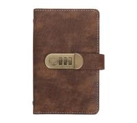 FUNOMOCYA Libro de Ahorro con Candado de Contraseña, Carpeta de Ahorro con Sobres, Cubierta de Pu Marrón Claro 7 X4, Planificador Financiero para Presupuesto y Seguimiento de Gastos