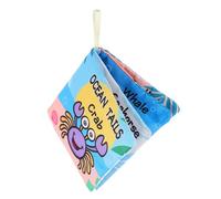 FUNOMOCYA Libro Interactivo de Tela para Bebés Textura Crujiente Resistente a Roturas Tamaño Pequeño Diseño Oceánico Colorido Juguete Educativo para Desarrollo Sensorial y Cognitivo