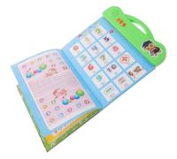 FUNOMOCYA Libro Interactivo Sonido Bilingüe Francés E Inglés 2 a 4 Años, Libro Electrónico Educativo Preescolar en Color Verde, Juguete de Aprendizaje para Desarrollo del Habla y Memoria