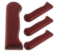 FUNOMOCYA Mango de Cuchillo Japonés de Madera Roja sin Agujero Mango de Cuchillo de Chef Artesanal 4 Pares de Remaches Repuesto Ergonómico Antideslizante y Bricolaje Doméstico