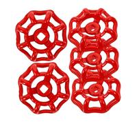 FUNOMOCYA Manija Para Válvula De Compuerta Roja 5 Piezas, Manijas De Rueda Para Grifos Exteriores 1/2 Pulgada, Accesorio Industrial Duradero Para Cierre y Reemplazo En Jardines y Cocinas