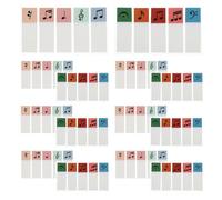 FUNOMOCYA Marcadores de Páginas Transparentes Notas Musicales, 20 Sets (10 Tonos Oscuros 10 Tonos Claros), Pestañas Adhesivas Reposicionables para Cuadernos y Libros, Notas