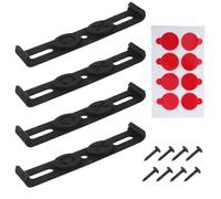 FUNOMOCYA Marco para Matrícula de Vehículo Europeo Clip de Retención de Plástico Resistente UV 4 Unidades con Kit de Tornillos Diseño Funcional para Fijación Segura en Automóviles