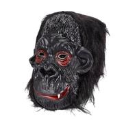 FUNOMOCYA Máscara de Gorila Aterradora para Halloween y Fiestas, Látex Negro, Diseño Cerrado, Accesorio de Cosplay Terrorífico para Adultos, Máscara de Fantasma y Rendimiento, Disfraz