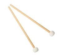 FUNOMOCYA Mazas Para Timbales Con Cabeza De Fieltro Blancas, Par De Baquetas De Percusión Con Mango De Madera, Accesorio Musical Versátil Para Profesionales y Estudiantes, Sonido Claro y Resonante