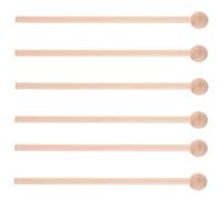 FUNOMOCYA Mazos de Madera para Percusión 6piezas Extremo en Bola, Diseño Ergonómico para Xilófonos y Marimbas en Enseñanza Musical Escolar