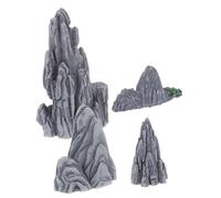 FUNOMOCYA Mini Decoraciones De Paisaje para Bonsáis Montaña Artificial Pequeña En Resina, Set De 4 Piezas, Accesorios para Micro Paisajes Interiores y Decoración De Acuarios