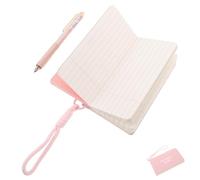 FUNOMOCYA Mini Libreta Portátil de Bolsillo en Pu Rosa con Bolígrafo Silencioso, Cuaderno Pequeño para Estudiantes y Oficina, Cuaderno Compacto para Viajes y Uso Diario