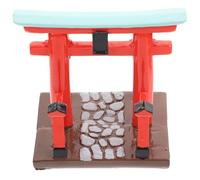 FUNOMOCYA Mini Puerta Torii de Resina para Casas de Muñecas Decoración Japonesa en Miniatura Tamaño Pequeño Accesorio para Dioramas y Escenarios DIY Decoración de Mini Casa