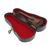 FUNOMOCYA Modelo de Guitarra Clásica en Miniatura de Madera, Decoración para Casa de Muñecas, Color Café, Tamaño 8 Cm, Accesorio Decorativo Portátil Coleccionistas