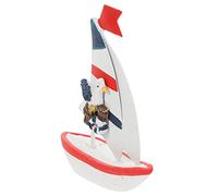 FUNOMOCYA Modelo de Vela Bote de Juguete póster en Miniatura decoración de la Mesa de la Cena náutico Home Decor decoração casa Room Decor de Escritorio mediterráneo MDF