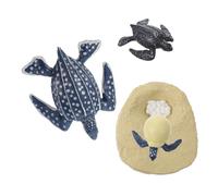 FUNOMOCYA Modelo Educativo de Tortuga Laúd Realista de Figuras Simuladas para Aprendizaje Temprano Detalle Artesanal y Ciclo de Crecimiento