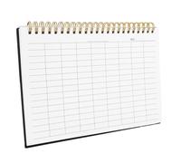 FUNOMOCYA Notebook Horizontal con Páginas Rayadas para Contabilidad Empresarial Gestión de Inventarios Control de Gastos y Planificación Presupuestaria Oficinas Almacenes Escuelas y