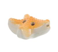 FUNOMOCYA Ocarina Cerámica Seis Do C Instrumento Musical para Estudiantes Flauta de Viento Tradicional Forma de Estrella de Mar Naranja para Principiantes y Fiestas la Playa