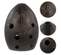 FUNOMOCYA Ocarina Clásica de 8 Agujeros en Cerámica Negra Ligera, Instrumento de Viento para Principiantes Tonos Melodiosos y Afinación Suaveza Adecuado para Práctica Musical