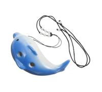 FUNOMOCYA Ocarina De Cerámica Forma De Delfín 6 Huecos Instrumento Musical Portátil Para Principiantes Ocarina Colorida Para Niños Obsequio Adecuado Para Viajes y Recuerdos