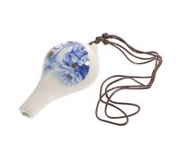FUNOMOCYA Ocarina De Porcelana Blanca Para Niños Y Niñas Instrumento Musical Con 6 Agujeros Y Delicado Patrón De Flores Para Niños Y Niñas