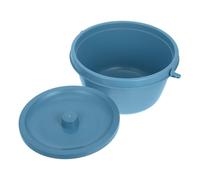 FUNOMOCYA Orinal Portátil Azul de Plástico para Adultos y Ancianos con Tapa, Cubo para Silla de Inodoro Antideslizante, Bacinilla para Camping y Uso Asistido en Higiene Personal