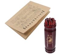 FUNOMOCYA Palos Chinos Suerte para Adivinación con Tubo Libro Kit de Palillos Tradicionales para Familiares y Templos Diseño Simple y Duradero para