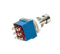 FUNOMOCYA Pedal Interruptor de Pie True Bypass de Efectos para Guitarra Eléctrica y Reconfiguración de Pedales Vintage Metal 9 Pines y 3pdt para Control de Luz LED