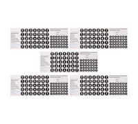 FUNOMOCYA Pegatinas para Flauta de Pan 5 Piezas Adhesivas para Notas Musicales en Tubos 18/16 Calcomanías de Escalas Musicales para Instrumento de Flauta Accesorios para Aprender Música y