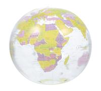 FUNOMOCYA Pelota Gigante Hinchable de PVC con Diseño de Globo Terráqueo Inglés Bola Transparente para Playa y Educación Infantil Resistente y Fácil de Inflar y Desinflar para Diversión