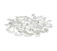 FUNOMOCYA Pequeños espejos adhesivos en forma de rombo 200 unidades acrílicos con alto brillo y soporte autoadhesivo para proyectos de bricolaje y decoración del hogar