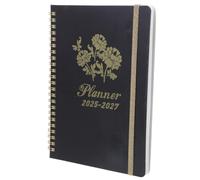 FUNOMOCYA Planificador Académico con Metálica Cuaderno de Planificación Diaria para Trabajo y Reuniones Calendario Semanal Portátil para Estudiantes y Profesionales