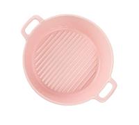 FUNOMOCYA Plato de Cerámica con Doble Asa para Servir Alimentos Vajilla Resistente y Fácil de Limpiar para Uso Doméstico y Restauración Color Rosa Multifuncional para Ensaladas Postres y