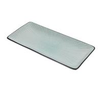 FUNOMOCYA Plato Rectangular de Cerámica Esmaltada de Alta Temperatura, Bandeja para Servir Sushi, Diseño Japonés Tradicional, Resistente y Fácil de Limpiar, Adecuado para Vajilla Cocina