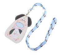 FUNOMOCYA Porta Kawaii con Diseño de Perro Transparente con Cordón para Cuello Multifuncional para Identificación y Tarjeta de Crédito para Estudiantes y Profesionales