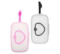 FUNOMOCYA Porta Toallitas Reutilizable para Ñiño 2 Unidades Tapa en Forma de Corazón, Dispensador Portátil de Toallitas Húmedas para Bolsa de Pañales, Estuche Recargable y Sellado